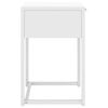 vidaXL Nightstand White 38x35x54 cm Steel