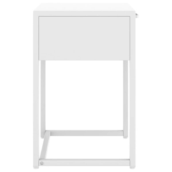vidaXL Nightstand White 38x35x54 cm Steel