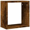 vidaXL Wall Cube Shelves 4 pcs Smoked Oak 30x15x30 cm