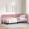 vidaXL Corner Bed Frame with Headboard Pink 100 x 200 cm Velvet