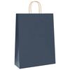 vidaXL Paper Bags 50 pcs with Handles Blue 32x12x42 cm