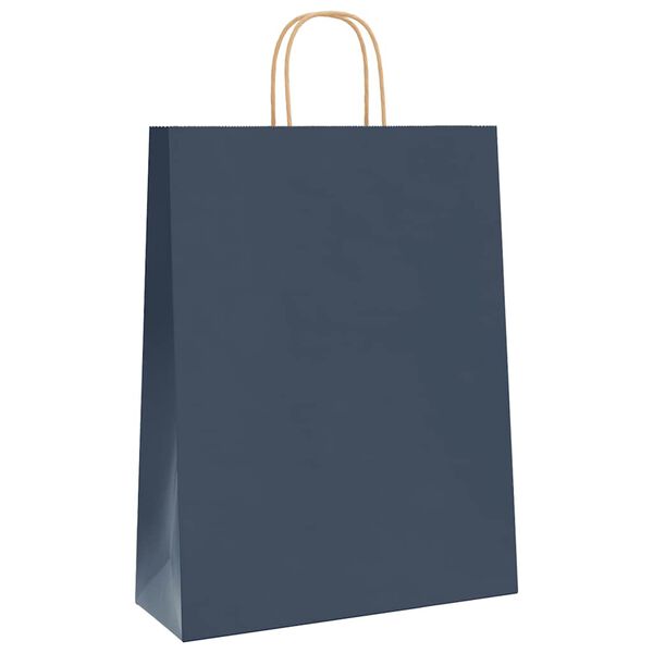 vidaXL Paper Bags 50 pcs with Handles Blue 32x12x42 cm