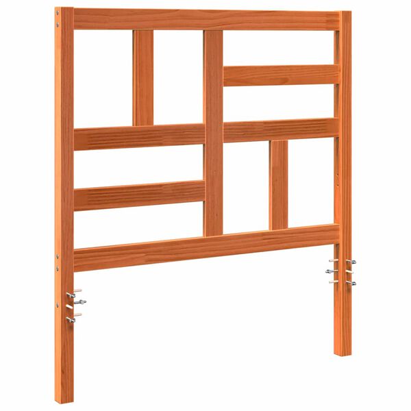 vidaXL Bed Headboard Wax Brown 105.5 x 4 x 104 cm Solid Pine Wood