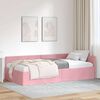vidaXL Corner Bed Frame with Headboard Pink 90 cm x 200 cm Velvet