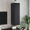 vidaXL Wall Cabinets 2 pcs Black 30x30x100 cm Solid Pinewood