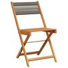 vidaXL Folding Garden Chairs 4 pcs Grey Solid Wood Acacia