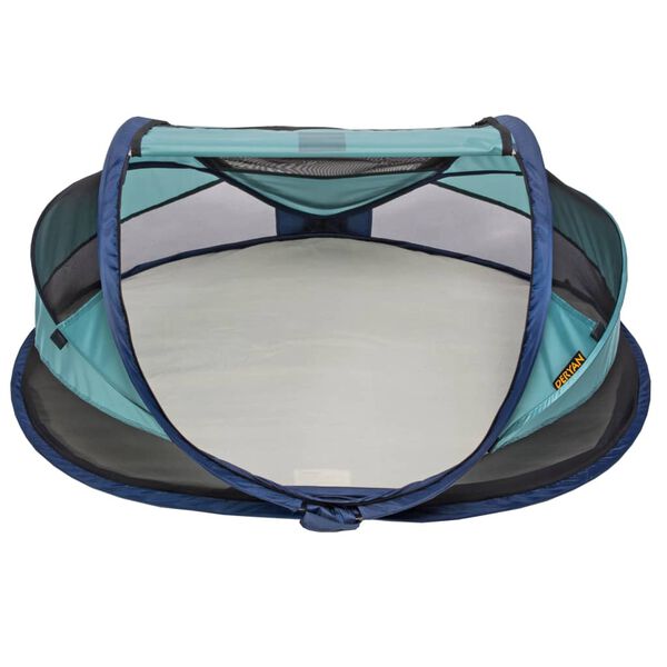 DERYAN Pop-up Baby Travel Cot with Mosquito Net Luxe Ocean Blue