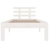 vidaXL Bed Frame without Mattress White Solid Wood 100x200 cm