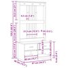 vidaXL Hall Tree SANDNES 87x40x159.5cm Solid Wood Pine