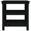 vidaXL Work Bench Black 78.5x50x80 cm Solid Wood Pine