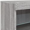 vidaXL Sideboard with LED Lights Grey Sonoma 181.5x37x67 cm