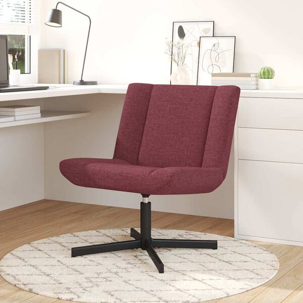 vidaXL Swivel Chair Wine Red 63 x 75 x 76 cm Fabric
