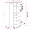 vidaXL Shoe Cabinet Old Wood 59x35x100.5 cm Engineered Wood