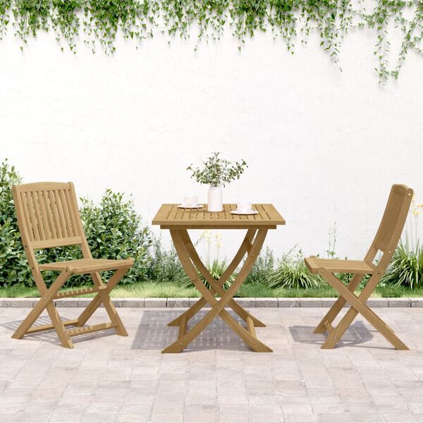 vidaXL Folding Garden Chairs 2 pcs 57x48.5x90 cm Solid Wood Acacia
