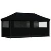 vidaXL Party Tent Folding Black 292 x 580 x 315 cm Oxford Fabric