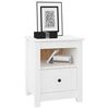 vidaXL Bedside Cabinet White 40x35x49 cm Solid Wood Pine