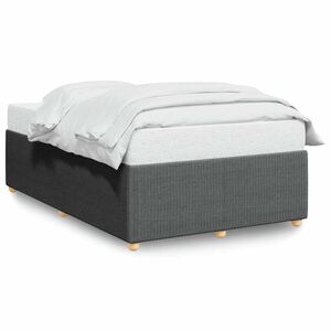 vidaXL Bed Frame without Mattress Dark Grey Double Fabric
