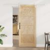 vidaXL Sliding Door Brown 83 x 202 cm Solid Pine Wood