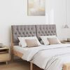 vidaXL Upholstered Headboard Taupe 135 cm Solid Pine Wood