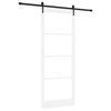 vidaXL Sliding Door 93 x 232 cm Solid Pine Wood and Glass