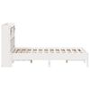 vidaXL Bookcase Bed without Mattress White 135x190 cm Double Solid Wood Pine