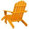 vidaXL Garden Adirondack Chair with Ottoman Solid Fir Wood Orange