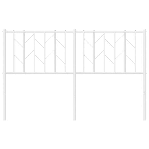vidaXL Metal Replace Headboard White 135 cm