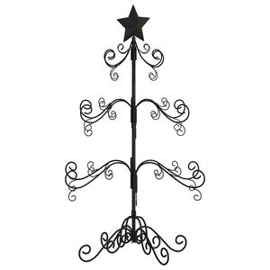vidaXL Metal Christmas Tree for Decoration Black 90 cm