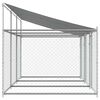 vidaXL Dog Cage with Roof and Doors Grey 6x2x2 m Galvanised Steel