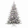 vidaXL Artificial Hinged Christmas Tree White 210 cm PE and PVC