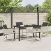 vidaXL Garden Dining Set 5 pcs Light Grey Poly Rattan