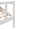 vidaXL Bed Frame without Mattress White Solid Wood 200x200 cm (810103+814215)