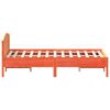 vidaXL Bed Frame without Mattress Wax Brown 140x190 cm Solid Wood Pine