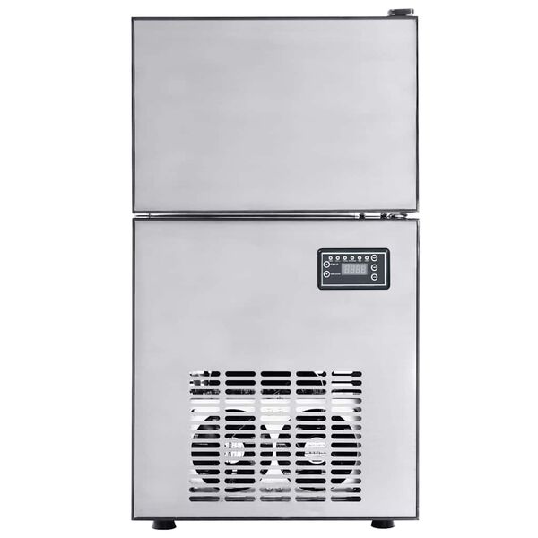 vidaXL Ice Cube Maker with Door Silver 43 x 40 x 71 cm Stainless Steel