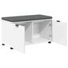 vidaXL Hall Bench with Cushion with Storage White 80 x 46 x 46 cm