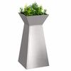 vidaXL Pillar Planter 2 pcs Silver 35 x 35 x 73 cm