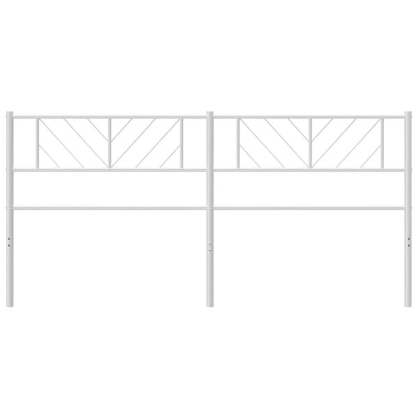 vidaXL Metal Replace Headboard White 200 cm