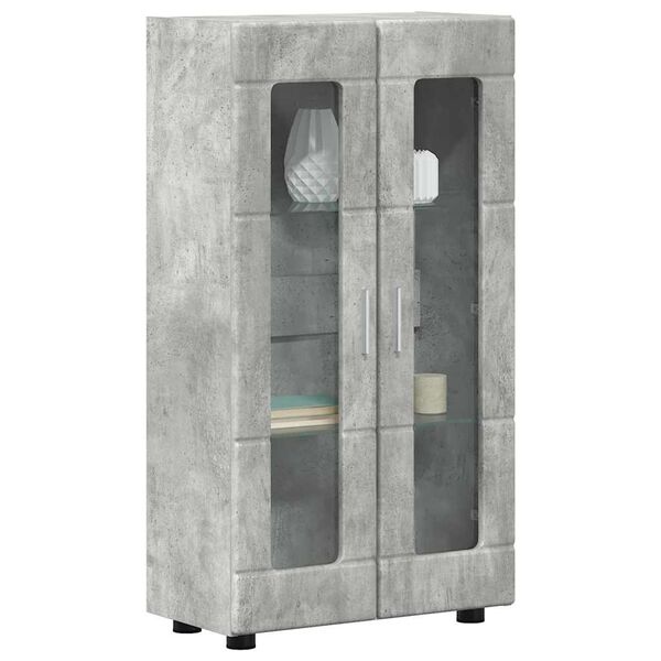 vidaXL Sideboard with Shelf FLORIN Concrete Grey 55.5 x 29 x 103 cm
