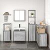 vidaXL 2 Piece Bathroom Furniture Set Grey Sonoma Engineered Wood