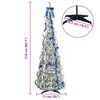 vidaXL Artificial Christmas Tree with 200 LEDs White 210 cm PVC