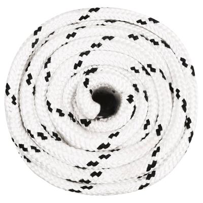 vidaXL Work Rope White 16 mm 100 m Polyester