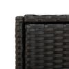 vidaXL Garden Storage Cabinet Black 105x55x113 cm Poly Rattan