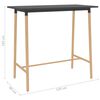 vidaXL Bar Table Grey 120x60x105 cm MDF & Solid Beechwood