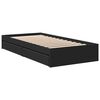 vidaXL Bed Frame with Drawers without Mattress Black 90x190 cm Single