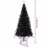 vidaXL Christmas Tree with 300 LEDs with Stand Black 210 cm PVC