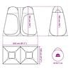 vidaXL Privacy Tent Grey and Orange Pop-up Waterproof