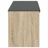 vidaXL Hall Bench with Cushion with Shelf Sonoma Oak 103 x 38 x 45 cm
