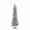 vidaXL Artificial Christmas Tree with 150 LEDs Green and white 150 cm