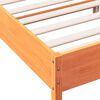vidaXL Bed Frame without Mattress Wax Brown 120x190 cm Small Double Solid Wood Pine