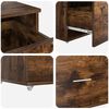 vidaXL Desk Smoked Oak 131.5 x 50 x 106.5 cm Engineered Wood